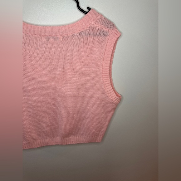 Pre-Owned XL Vine and Valley Pink Knitted Sleeveless Vest - Picture 8 of 8